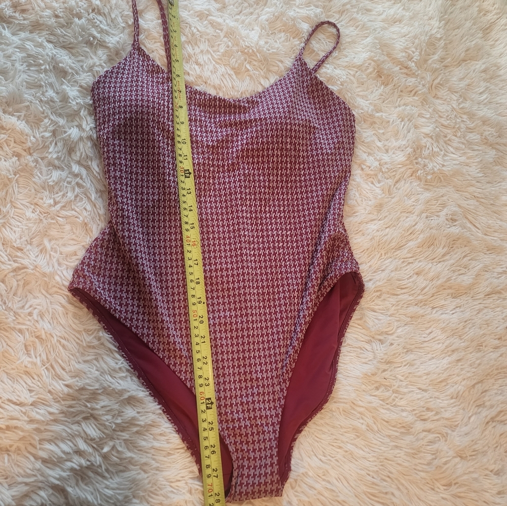 Pink Patterned One-Piece Swimsuit - Picture 9 of 12